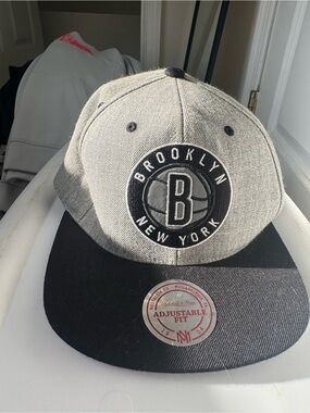 Mitchell & Ness Black and Gray New York Adjustable Snapback